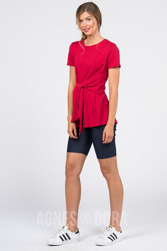 Porchside Side Seam Sash Top Amore Red