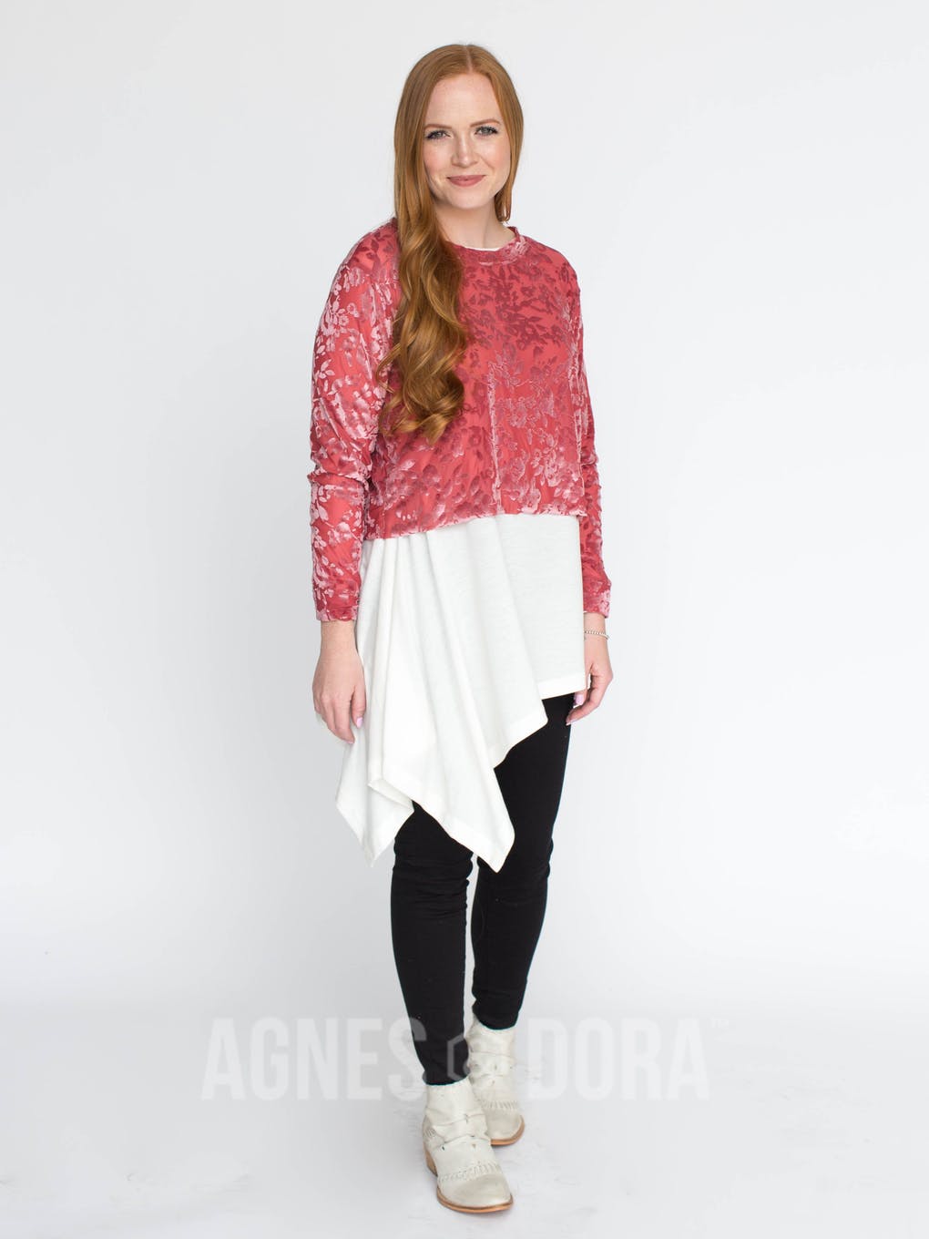 Meadow Walk Pullover Rose Floral
