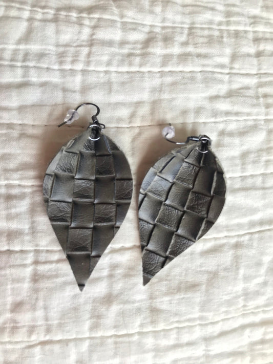 The Celine Handmade Leather Earrings