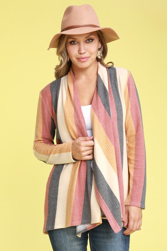 The Coral Cloud Brushed Hacci Cardigan
