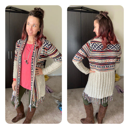 The Hearthwood Tassel Knit Cardigan