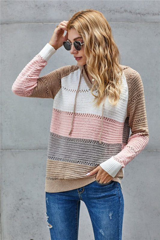 The Peach & Sand Knit Hoodie