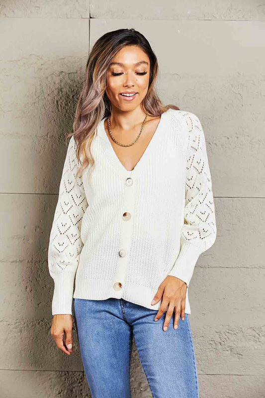 The Calla Rib-Knit Raglan Cardigan