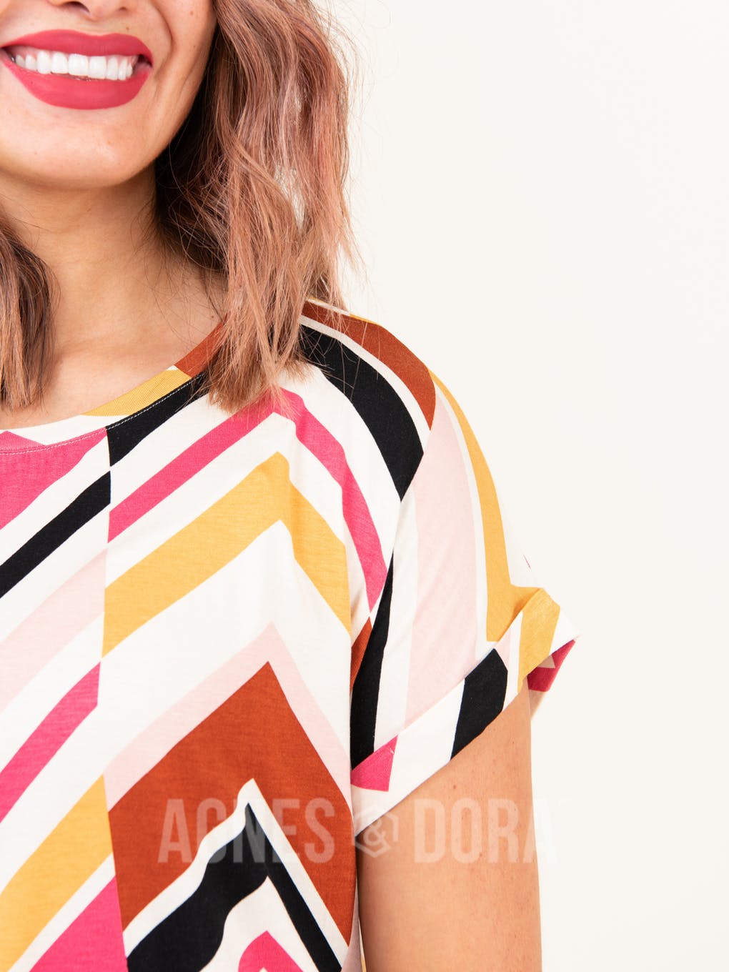 The Piper Offset Chevron Tee