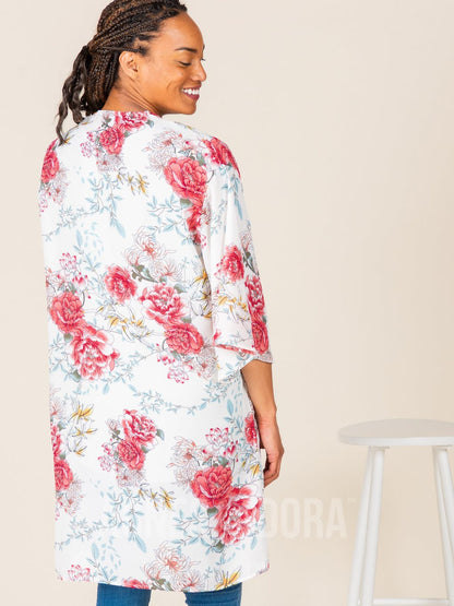 Meadow Walk Kimono Ivory Floral