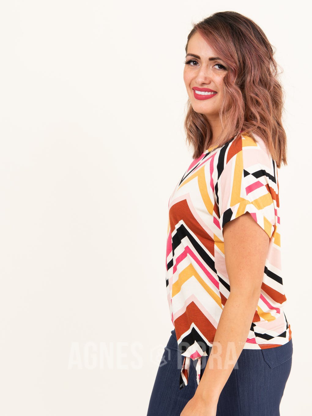 The Piper Offset Chevron Tee