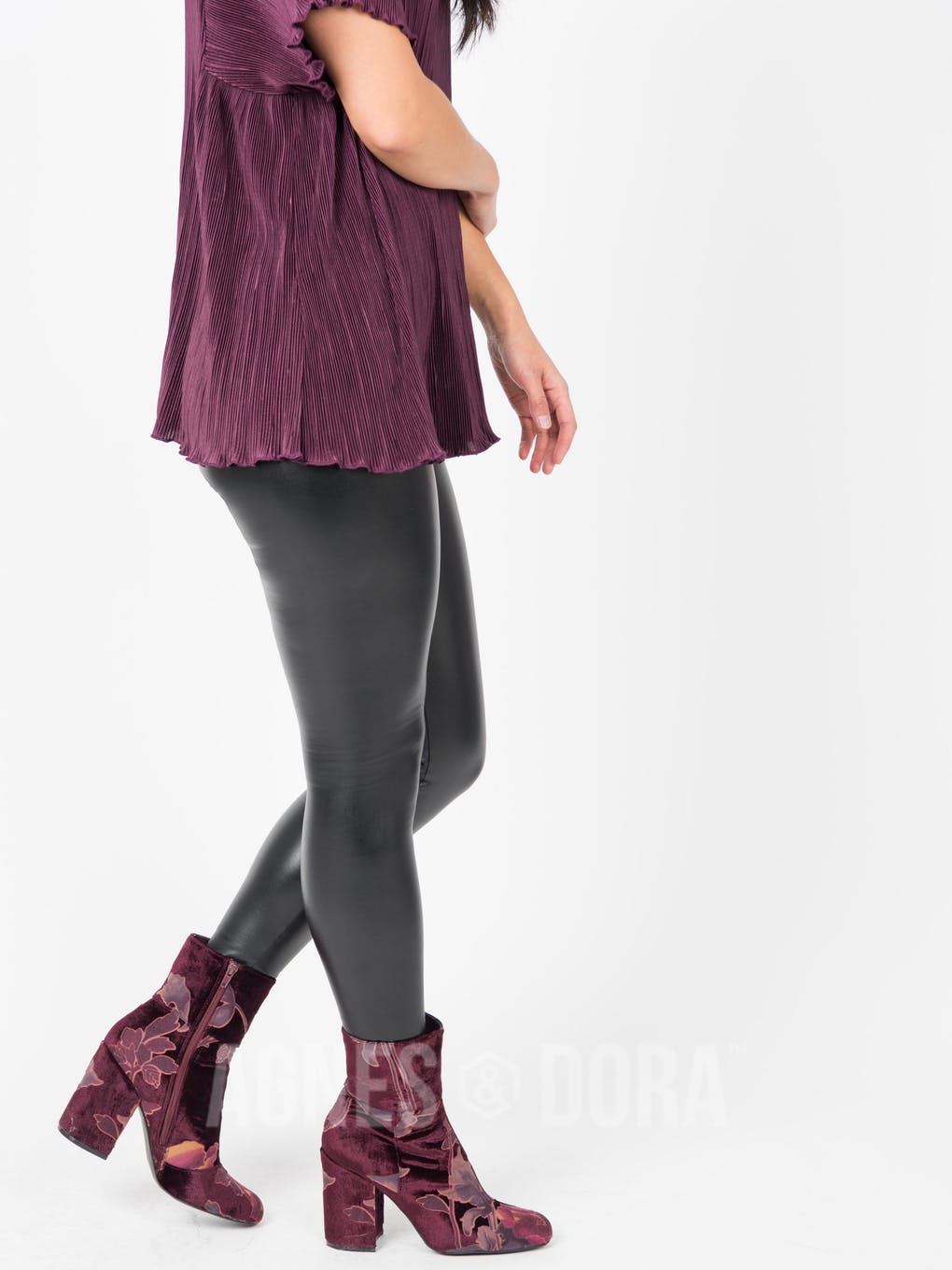 Easy Rhythm Leggings Pleather Black