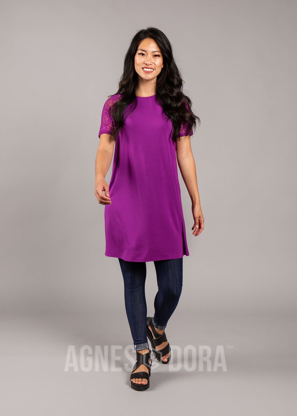 Heirloom Lace Raglan Dress Amethyst