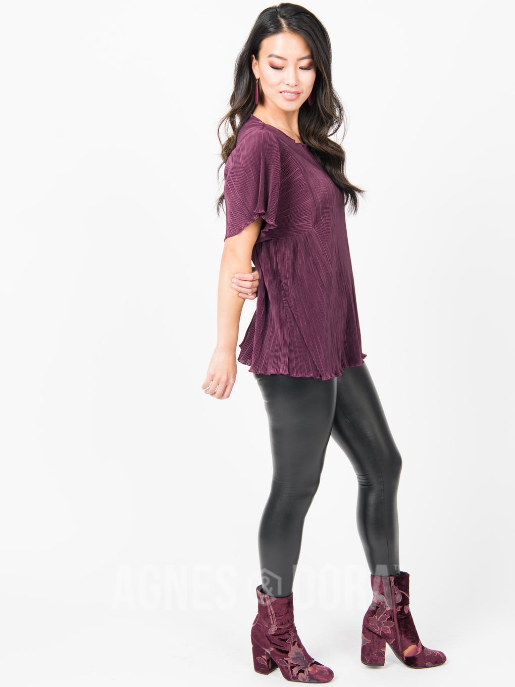 Easy Rhythm Leggings Pleather Black