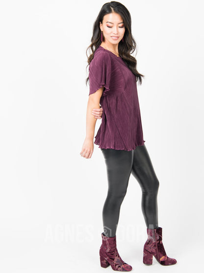 Easy Rhythm Leggings Pleather Black