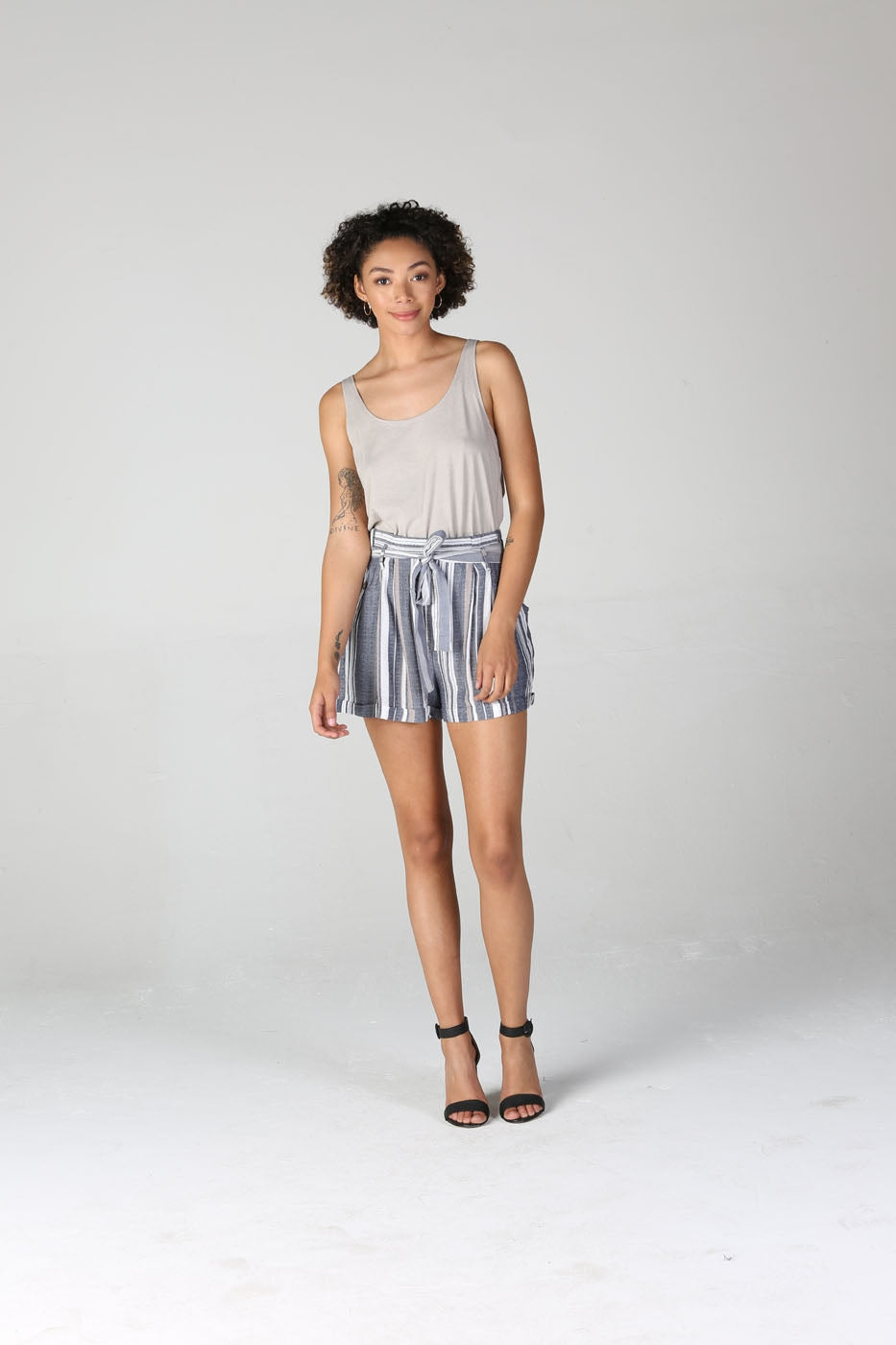 The Greyson Stripe Tie-Waist Shorts