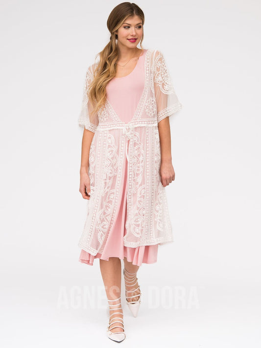 Heirloom Vintage Lace Duster Cream