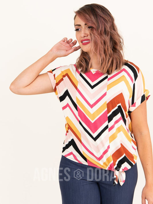 The Piper Offset Chevron Tee