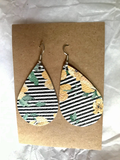 The Adeline Handmade Leather Earrings