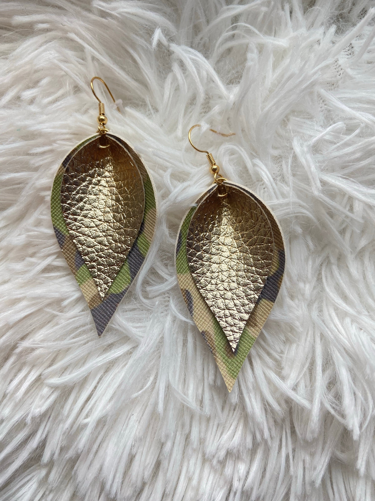 The Golden Camo Layered Earrings