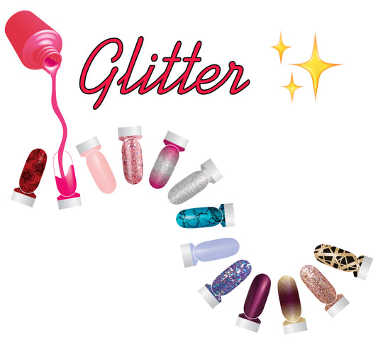 The Starlit Glitter Nail Strips