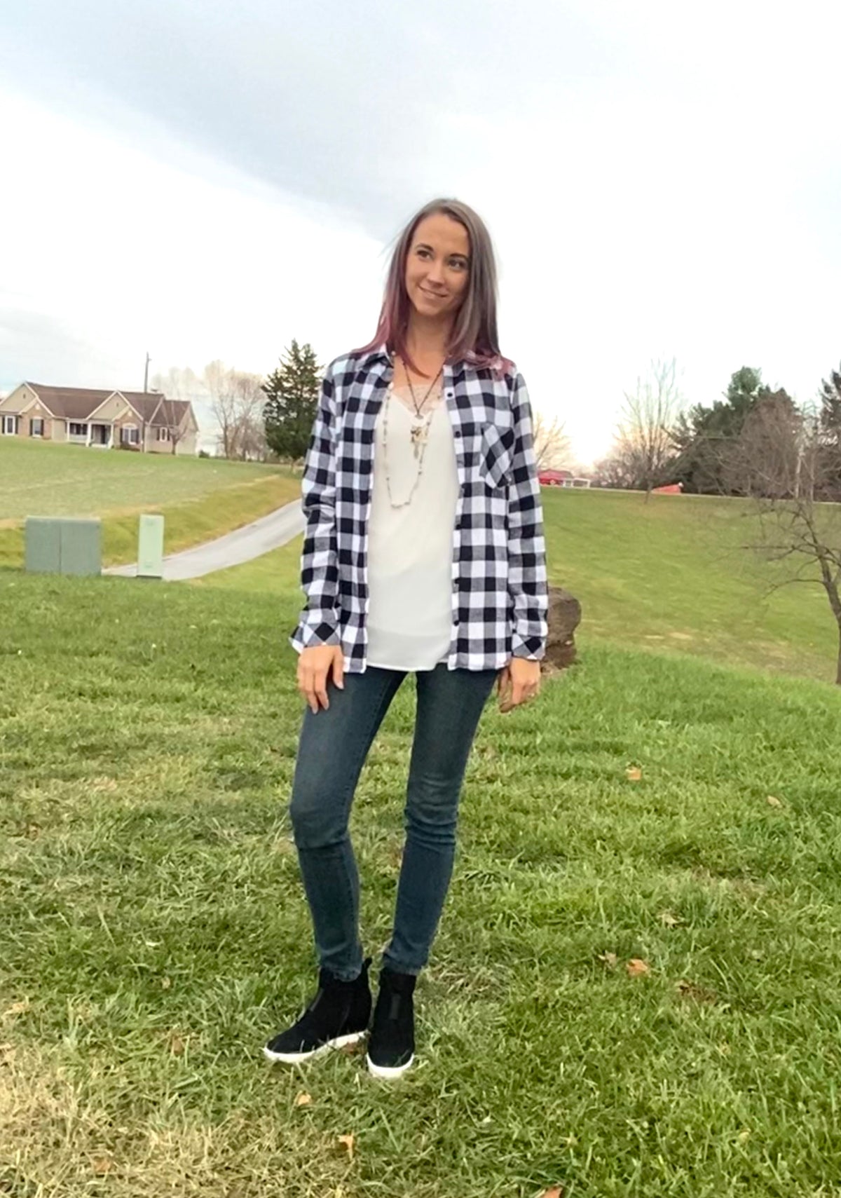 The Northwood Black & White Fleece-Lined Plaid Flannel