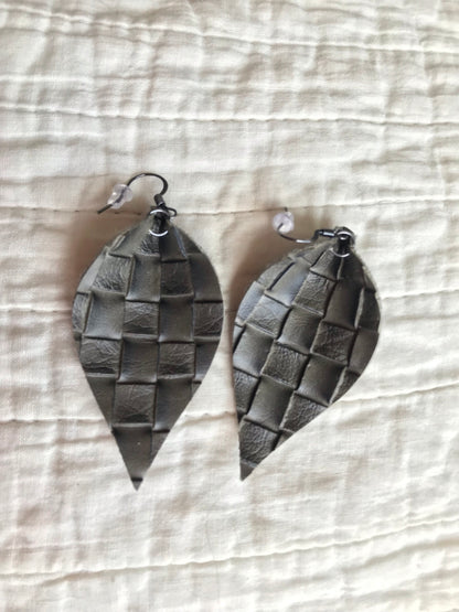 The Celine Handmade Leather Earrings