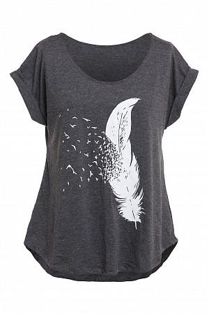 The Feathered Friends Charcoal Graphic Tee
