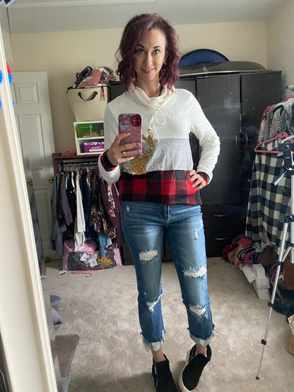 The Emory RISEN Distressed Cuffed Straight-Leg Jeans