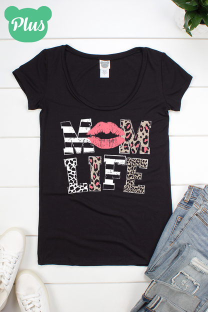 The Mama Wild Leopard Lipstick Graphic Tee