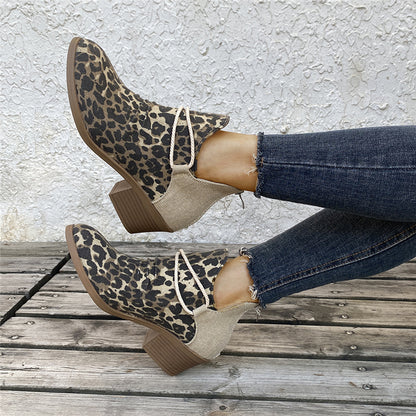Everyday Charm Chic Ankle Boots Leopard Boot