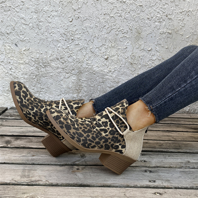 Everyday Charm Chic Ankle Boots Leopard Boot
