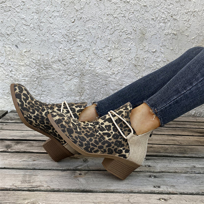 Everyday Charm Chic Ankle Boots Leopard Boot