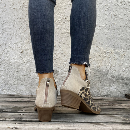 Everyday Charm Chic Ankle Boots Leopard Boot