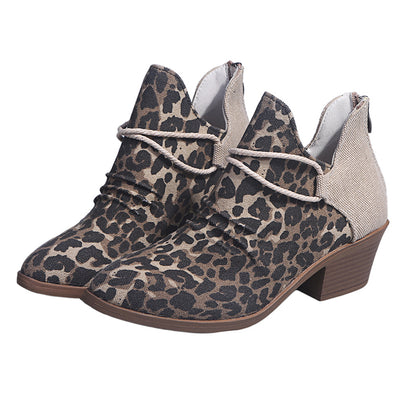 Everyday Charm Chic Ankle Boots Leopard Boot