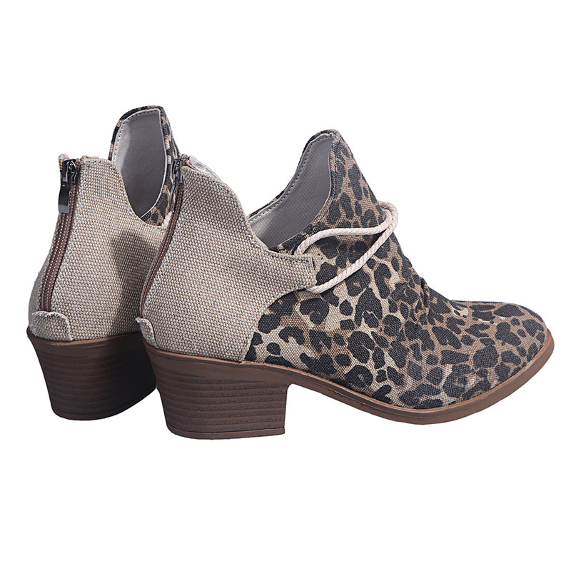 Everyday Charm Chic Ankle Boots Leopard Boot