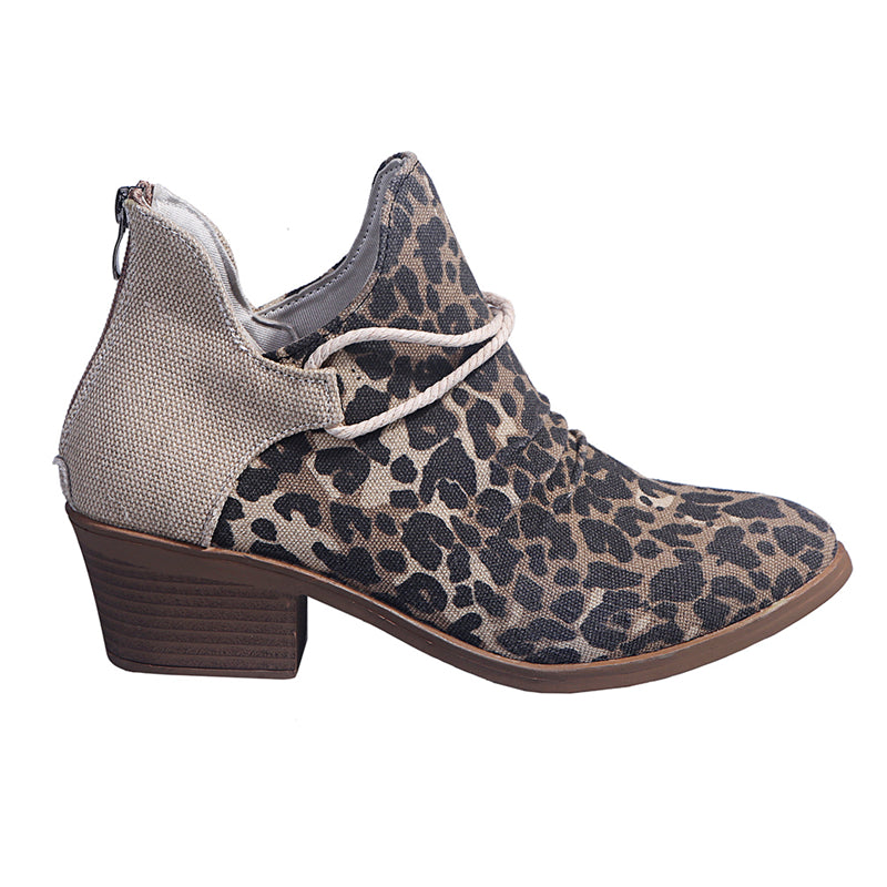 Everyday Charm Chic Ankle Boots Leopard Boot