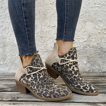 Everyday Charm Chic Ankle Boots Leopard Boot